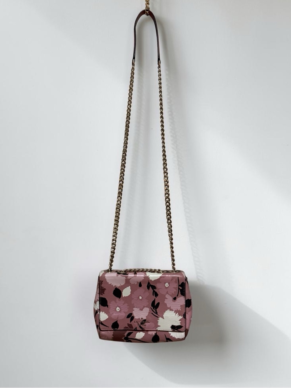kate spade Pink Floral Chain Crossbody Bag